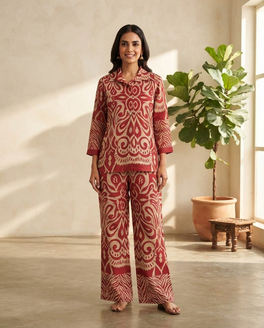 AAVENI TERRACOTTA HERITAGE  PRINT CO ORD SET
